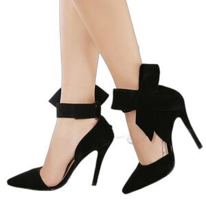 Women's Pointy Toe High Heel Big Bowknot Pumps